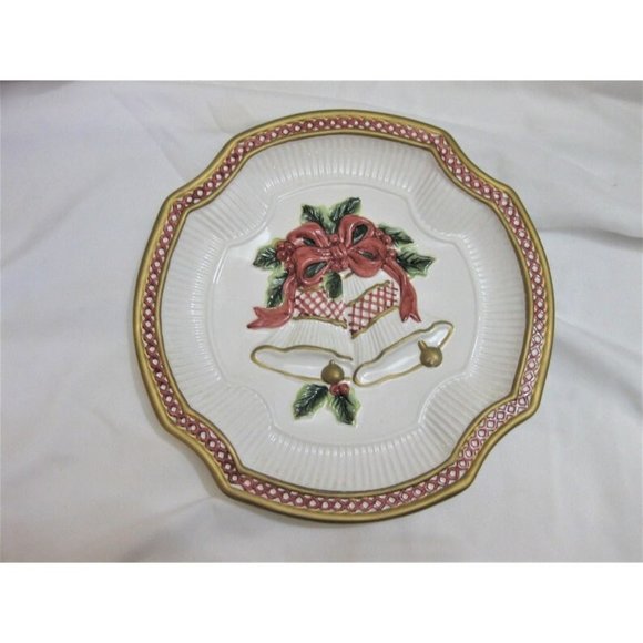 Fitz and Floyd Essentials Holiday Bells Canape or Cookie Plate - Picture 7 of 7